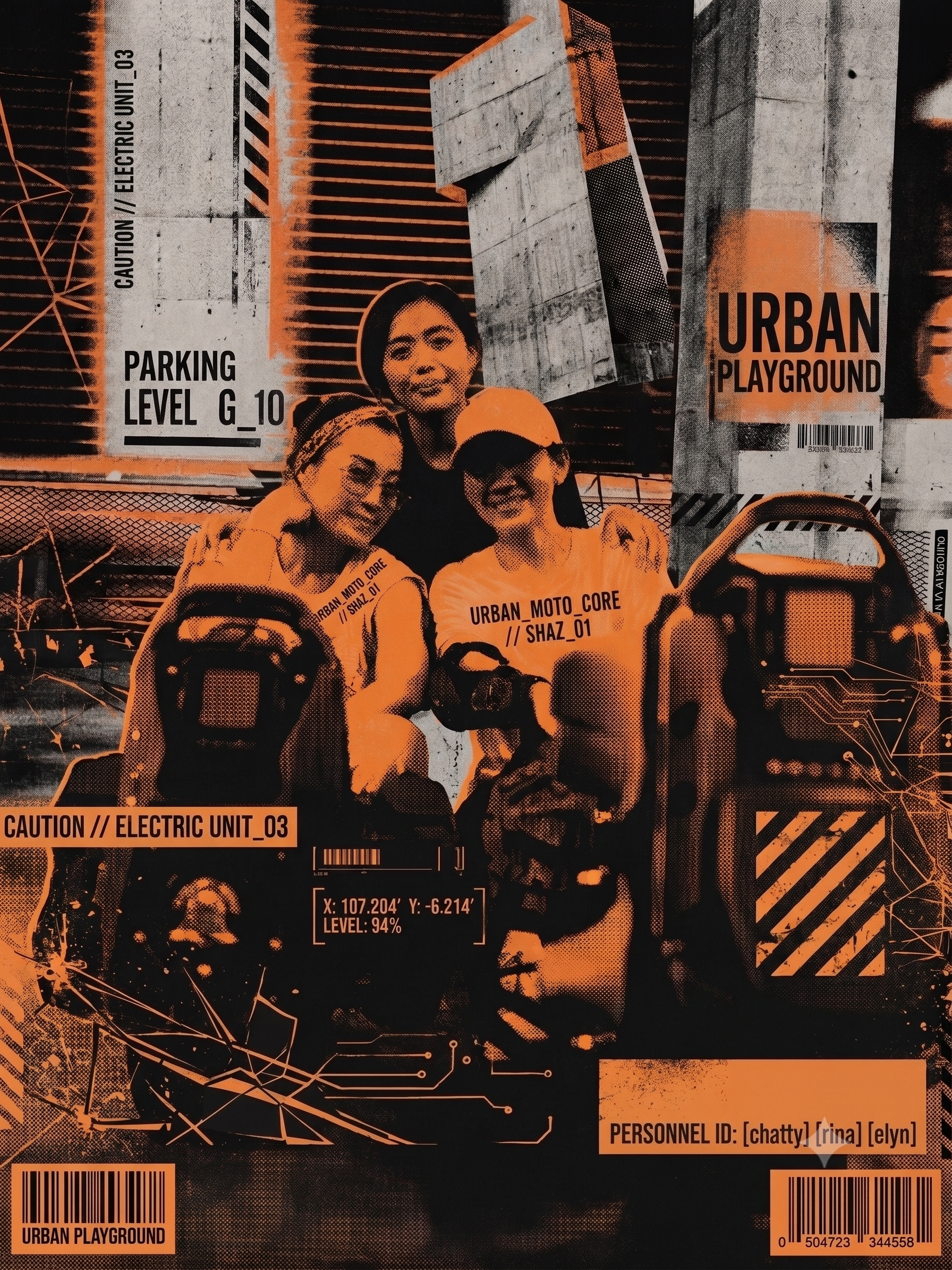 Urban Playground plate — the PEV Girls Squad with their EUCs